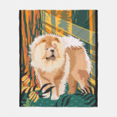 FACE THE SUN Chow fleece deken (Voorkant)