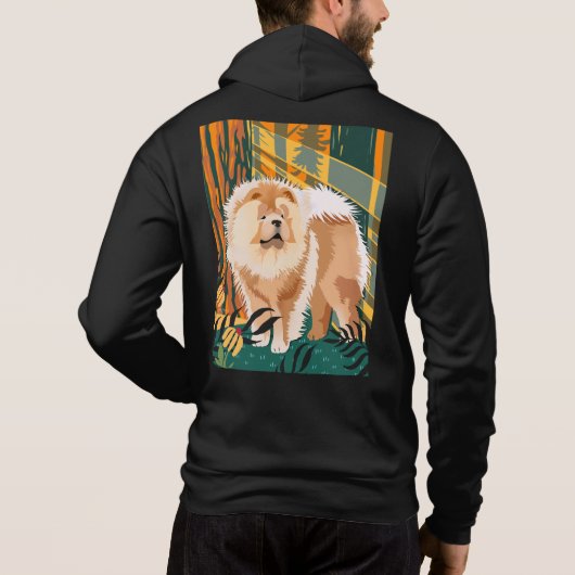 FACE THE SUN Chow hoodie met rits (Achterkant)