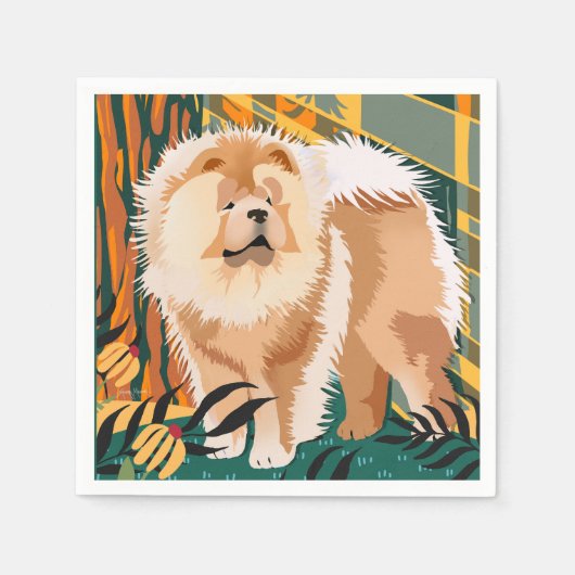 FACE THE SUN Chow papieren servetten (Voorkant)