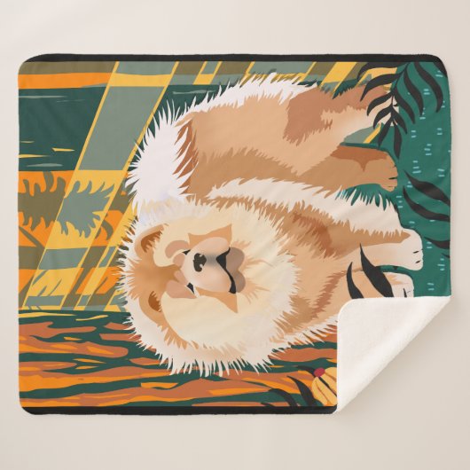 FACE THE SUN Chow sherpa deken (Voorkant (horizontaal))