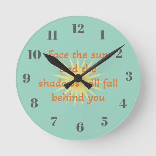 Face the sun ronde klok (Voorkant)