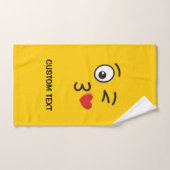 Face Throting a Kiss Bad Handdoek (Handdoek)