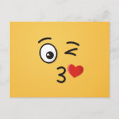 Face Throting a Kiss Briefkaart (Voorkant)