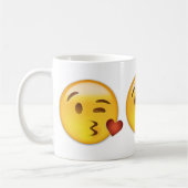 Face Throting a Kiss Emoji Koffiemok (Links)