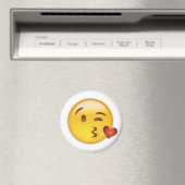 Face Throting a Kiss Emoji Magneet (Insitu (Vaatwasser))