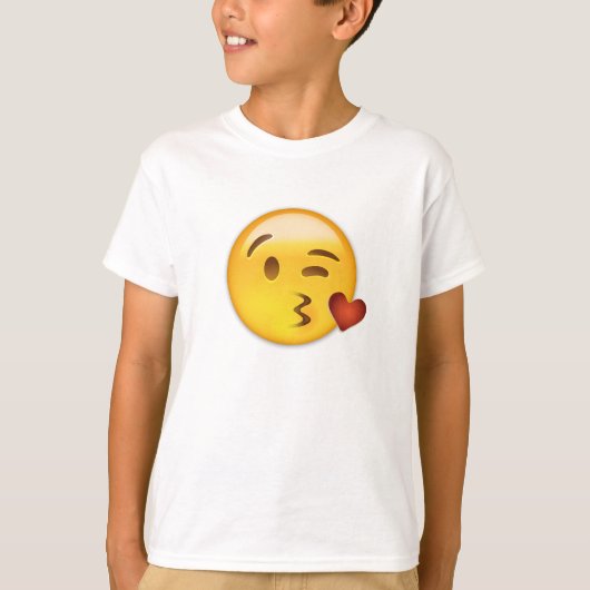 Face Throting a Kiss Emoji T-shirt (Voorkant)