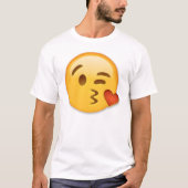 Face Throting A Kiss emoji T-shirt (Voorkant)