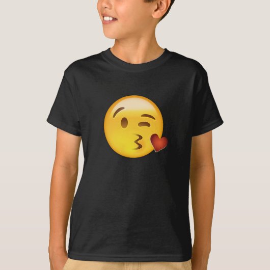 Face Throting a Kiss Emoji T-shirt (Voorkant)