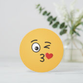 Face Throting a Kiss Kaart (Staand voorkant)