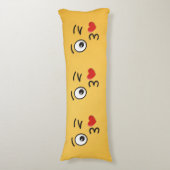 Face Throting a Kiss Lichaamskussen (Voorkant Verticaal)