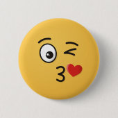 Face Throting a Kiss Ronde Button 5,7 Cm (Voorkant)