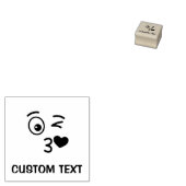 Face Throting a Kiss Rubberstempel (Gestempeld)