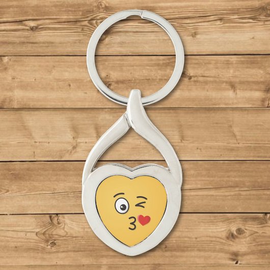 Face Throting a Kiss Sleutelhanger