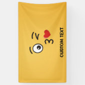 Face Throting a Kiss Spandoek (Verticaal)