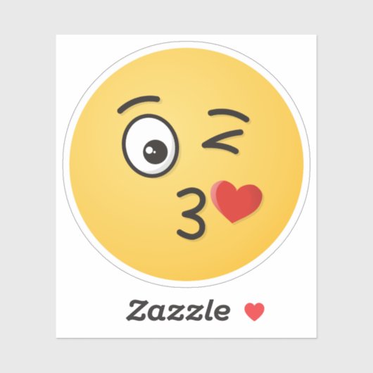 Face Throting a Kiss Sticker (Vel)