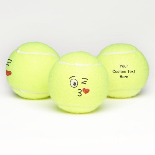 Face Throting a Kiss Tennisballen (Multi)