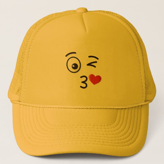 Face Throting a Kiss Trucker Pet (Voorkant)