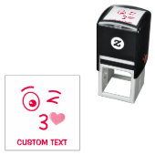 Face Throting a Kiss Zelfinktende Stempel (In situ)