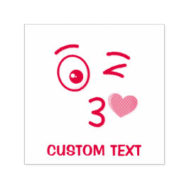 Face Throting a Kiss Zelfinktende Stempel