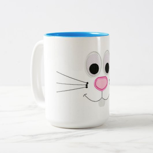 Face Tweekleurige Koffiemok (Voorkant links)