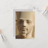 Face van het Flat Wenskaart van Tutankhamun Kaart (Voorkant / Achterkant in situ)