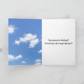 Face van man op de ballon van Birthday Kaart (Binnen)