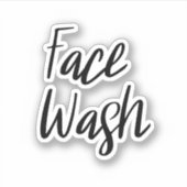 Face Wash Storage Sticker (Voorkant)