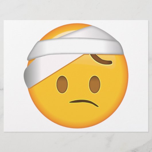 Face with Head-Bandage - Emoji Flyer (Voorkant)