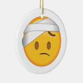 Face with Head-Bandage - Emoji Keramisch Ornament (Rechts)
