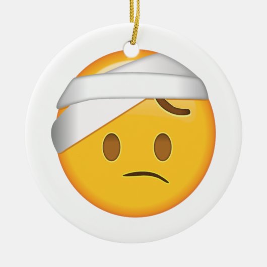 Face with Head-Bandage - Emoji Keramisch Ornament (Voorkant)