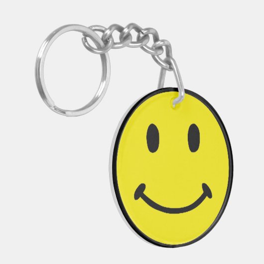 Face Yin Yang Symbols 2-zijdig Sleutelhanger (Voorkant Links)