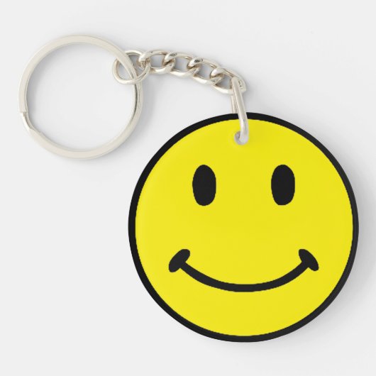 Face Yin Yang Symbols 2-zijdig Sleutelhanger (Voorkant)