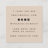 Face Yoga Botanisch Vrouw Face Wellness Vierkante Visitekaartje (Achterkant)