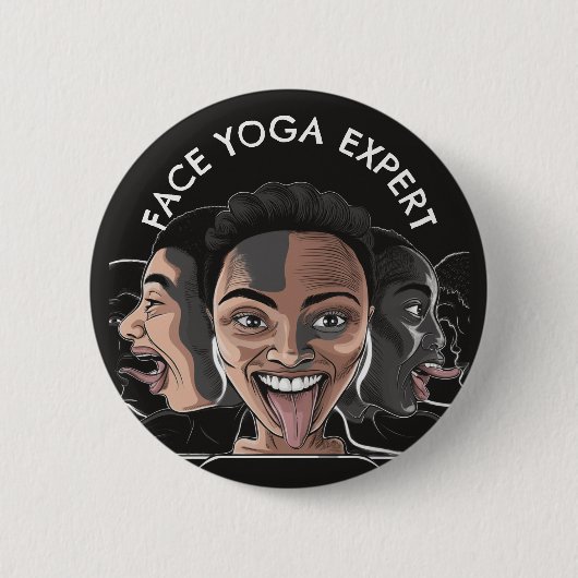 Face Yoga Expert leuk cadeau Ronde Button 5,7 Cm (Voorkant)