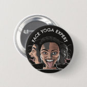 Face Yoga Expert leuk cadeau Ronde Button 5,7 Cm (Voorkant /achterkant)