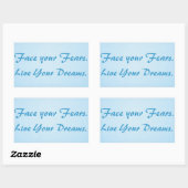 Face your Fears. Live Your Dreams. Rechthoekige Sticker (Vel)