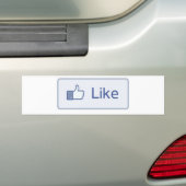 Facebook-achtige Bumpersticker (Op auto)