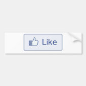 Facebook-achtige Bumpersticker (Voorkant)