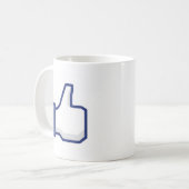 Facebook-achtige Button Koffiemok (Voorkant links)