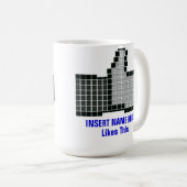 Facebook-achtige Button Koffiemok (Voorkant rechts)