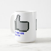 Facebook-achtige Button Koffiemok (Voorkant links)