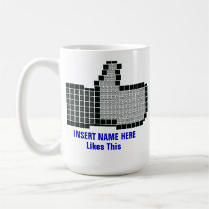 Facebook-achtige Button Koffiemok