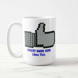 Facebook-achtige Button Koffiemok