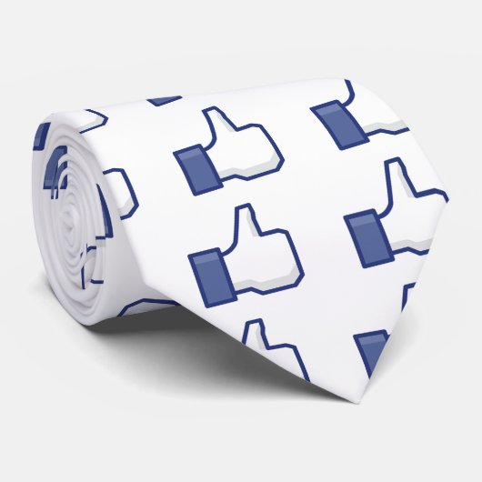 Facebook-achtige Button Stropdas (Opgerold)