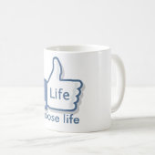 Facebook als Life Thumbs-up Koffiemok (Voorkant rechts)