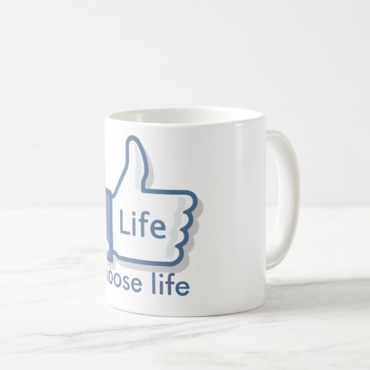 Facebook als Life Thumbs-up Koffiemok (Voorkant rechts)