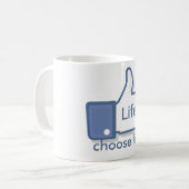 Facebook als Life Thumbs-up Koffiemok (Voorkant links)
