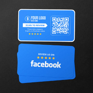 Facebook Bedrijfsbeoordeling 5 sterren Scanbare QR Visitekaartje