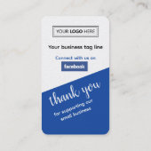 Facebook bedrijfsbeoordeling met QR-code Visitekaartje (Achterkant)