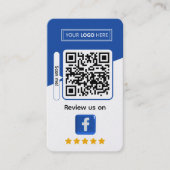 Facebook bedrijfsbeoordeling met QR-code Visitekaartje (Voorkant)